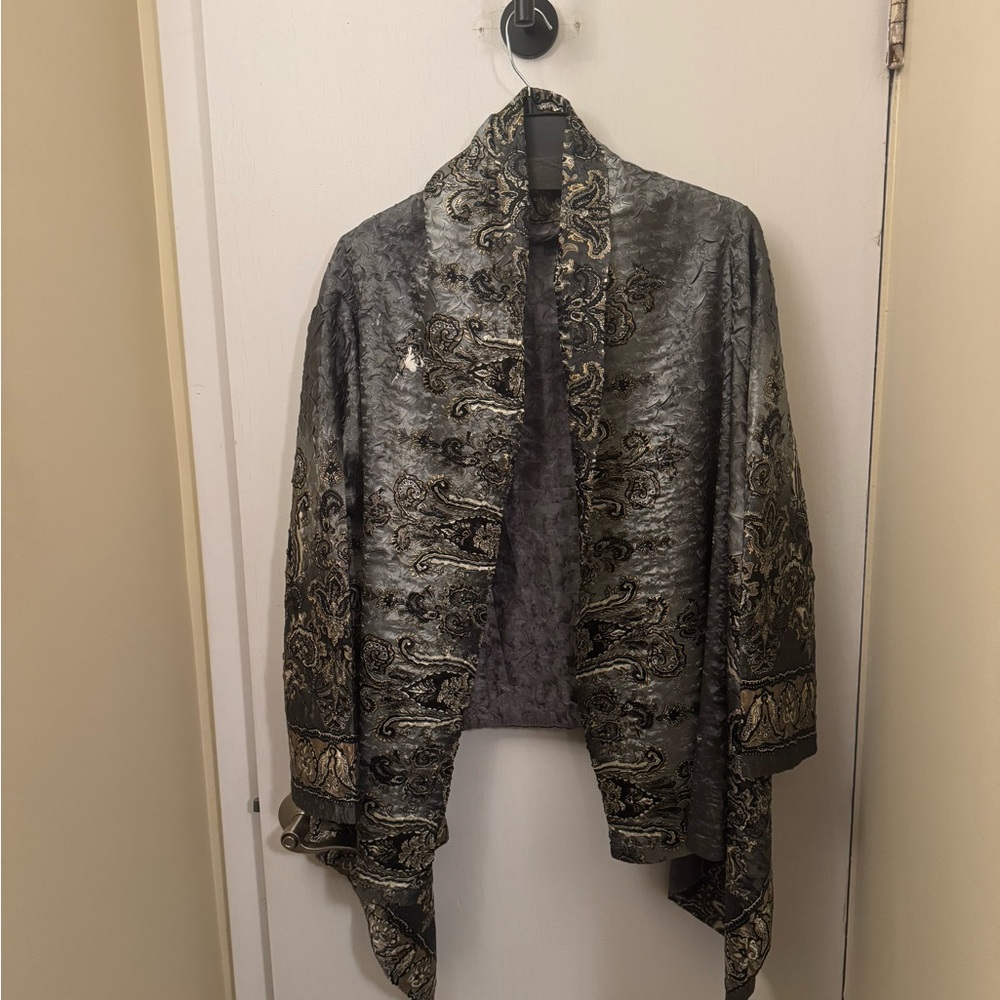 Elegant Gray and Black Women's Jacket